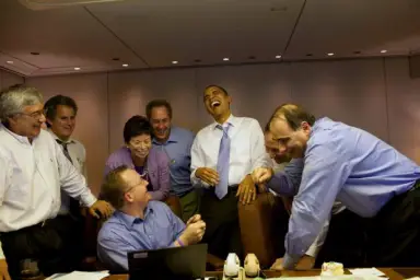 obama laughing