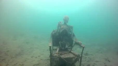 skeleton underwater