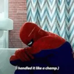 spiderman crying