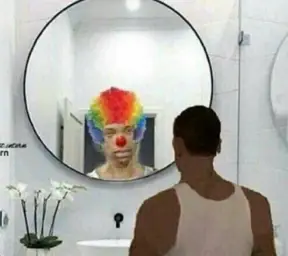 Clown meme mirror cj