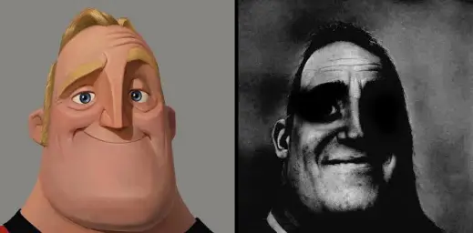 Dark traumatized Mr. Incredible