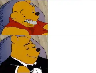 cursed pooh tuxedo pooh