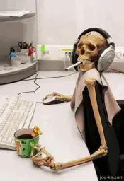 skeleton desk