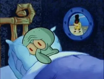 Squidward trying to sleep