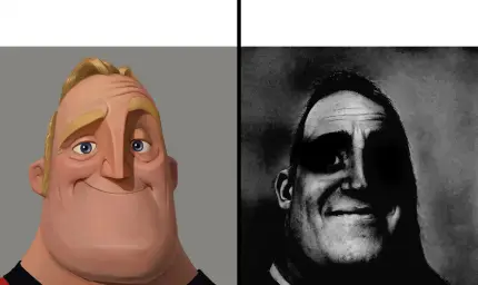 Mr Incredible VS dark Mr Incredible