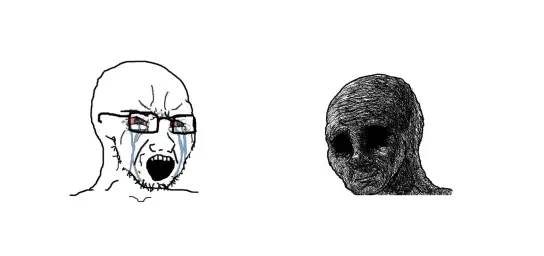 Crying wojak vs withered wojak