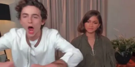 timothee chalamet and zendaya interview meme