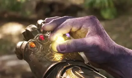 Thanos Completing Infinity Gauntlet