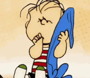 Angry Linus with blanket