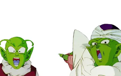 Two Namekians pointing