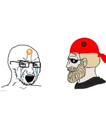 BTC Wojak vs. Pirate Chad