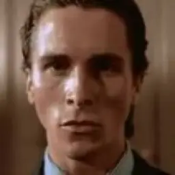 Patrick Bateman stares