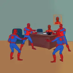 Spiderman Pointing desk