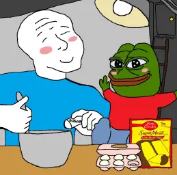 Pepe making Cake Wojack