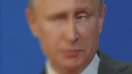 Putin blurry vision sick in the head