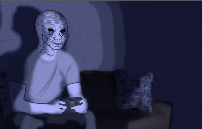 Wojak sitting on couch