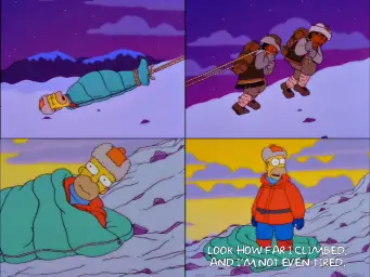 Homer up the mountain