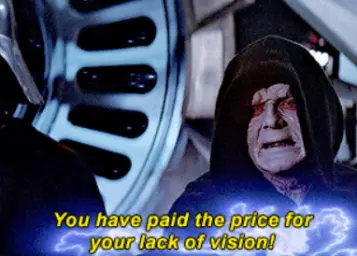 Palpatine Lack of Vision