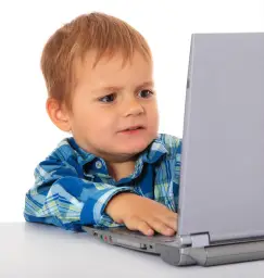 Confused kid on the net