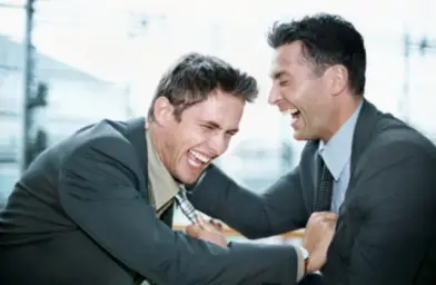 laughing businessmen