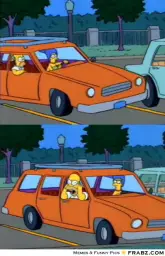 Simpsons car meme