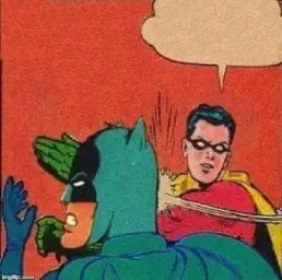 robin slapping batman