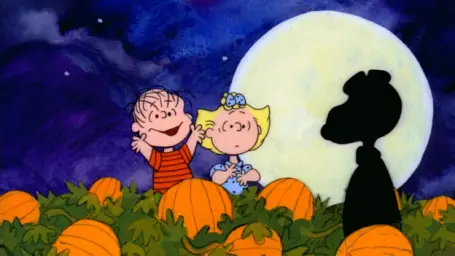 Linus and Sally in pumpkin patch