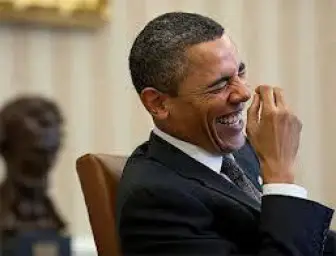 laughing obama