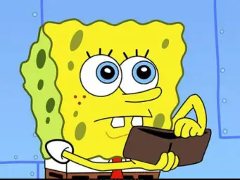 spongebob no money