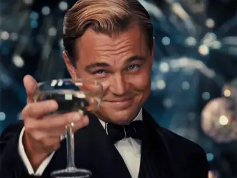 dicaprio champagne cheers