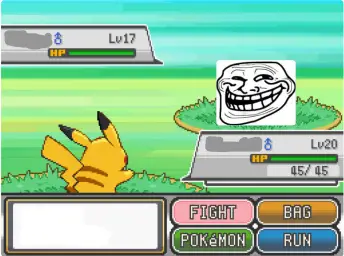 Troll Pokemon battle