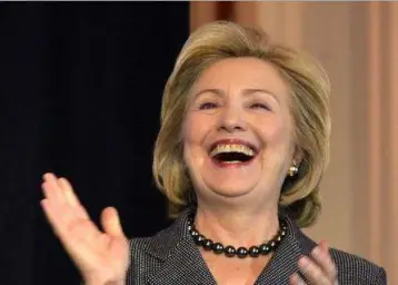 Hillary Clinton laughing