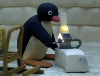 Pingu doing Weed