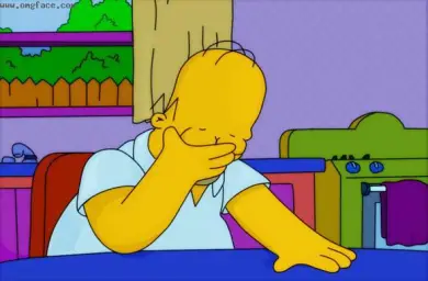 Homer Simpson facepalm