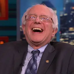 Bernie Sanders laughing