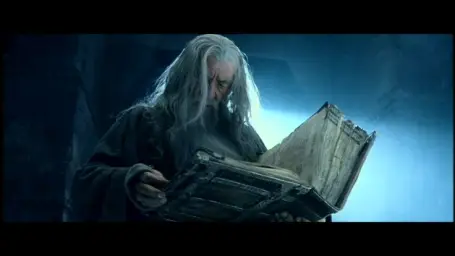 Gandalf reading Book of Thorin