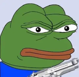 pepe with gun