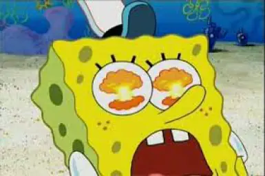 eye explode spongbob