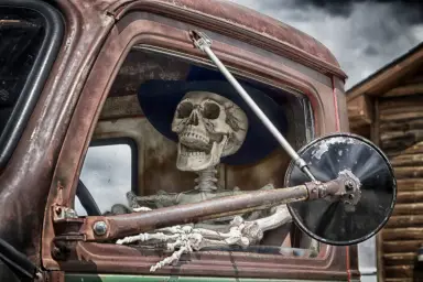 Skeleton truck driver