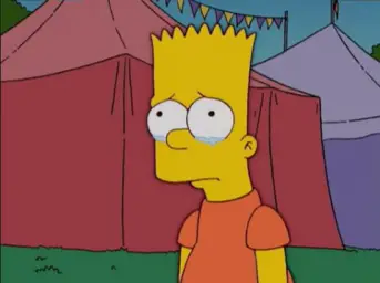 Bart Simpson Sad