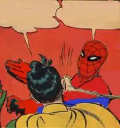 Spiderman Slapping Robin