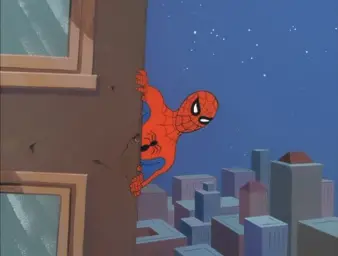 Spiderman peeking