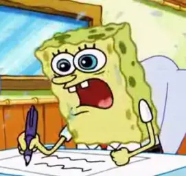 Spongebob Writing