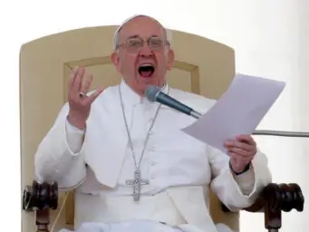 Pope Francis Angry