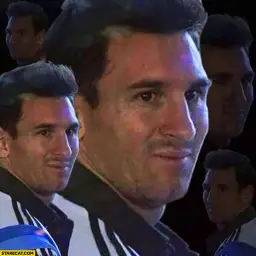 messi's face