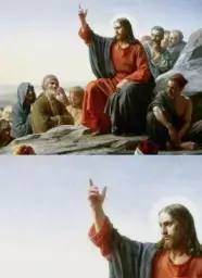 Jesus giving a talk