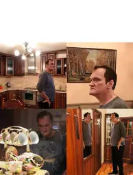 Quentin Tarantino Walking Around