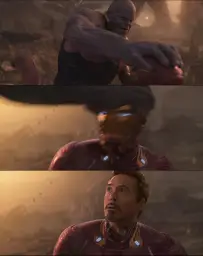 Thanos Breaking Iron Mans Helmet