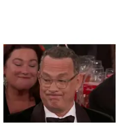 Tom Hanks Golden Globe Grimace