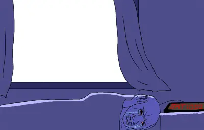 Wojak Trying to Sleep